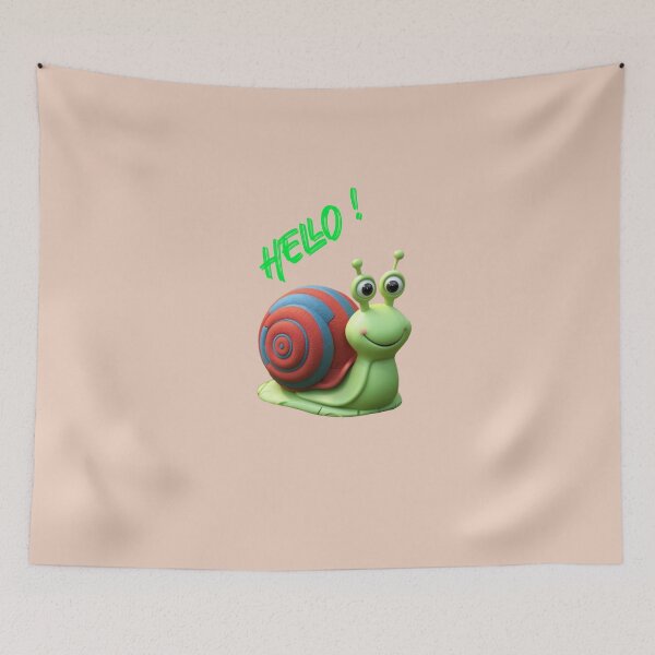 Item preview, Snail says "Hello!" designed and sold by AldeaPod.