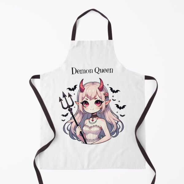 Item preview, cute demon girl with trident kawaii Halloween design designed and sold by Bouldershop.
