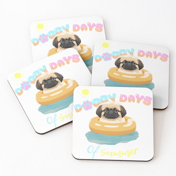Item preview, Doggy Days of summer aesthetic summer vacation pekingese dog in a swimming ring  designed and sold by GoodyPaws.