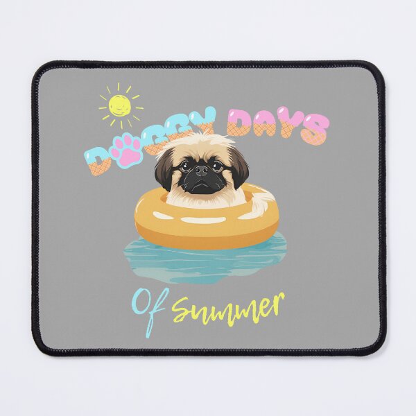 Item preview, Doggy Days of summer aesthetic summer vacation pekingese dog in a swimming ring  designed and sold by GoodyPaws.