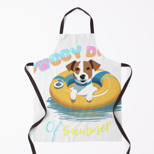Artikelvorschau, Doggy Days of Summer ästhetische Sommerferien Jack Russel Terrier Hund in einem Schwimmring entworfen und verkauft von GoodyPaws.