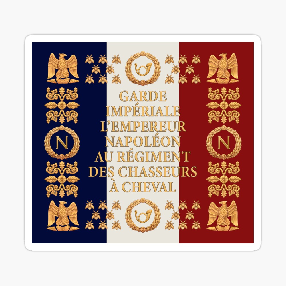 Napoleonic French flag of the Chasseurs A cheval de la Garde