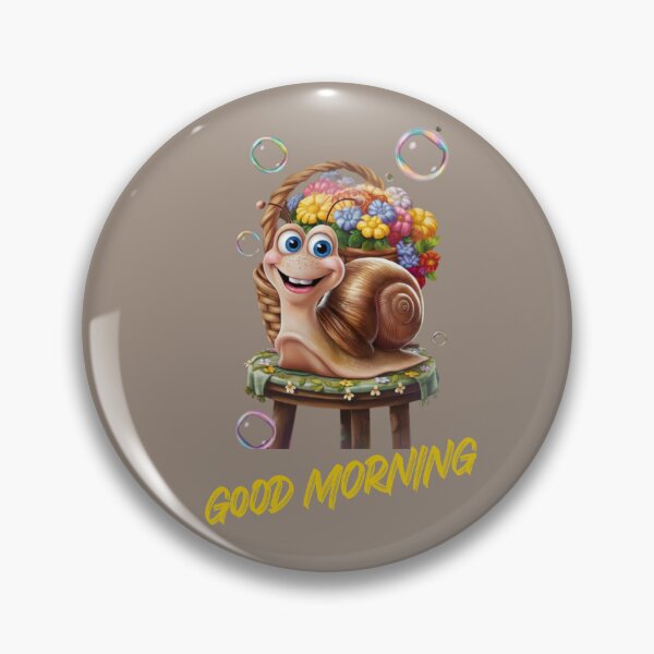 Item preview, Snail says, "Good Morning!" designed and sold by AldeaPod.