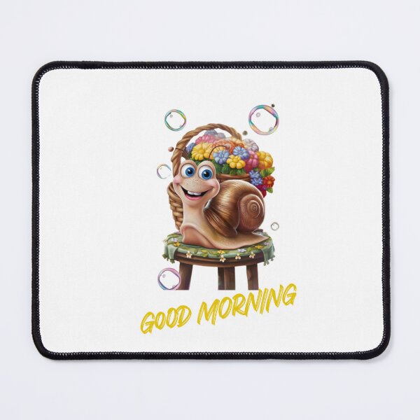 Item preview, Snail says, "Good Morning!" designed and sold by AldeaPod.