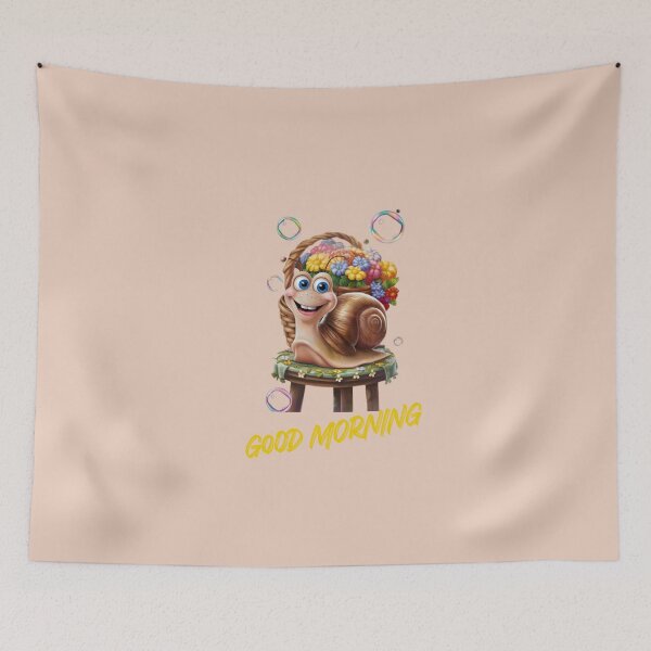 Item preview, Snail says, "Good Morning!" designed and sold by AldeaPod.