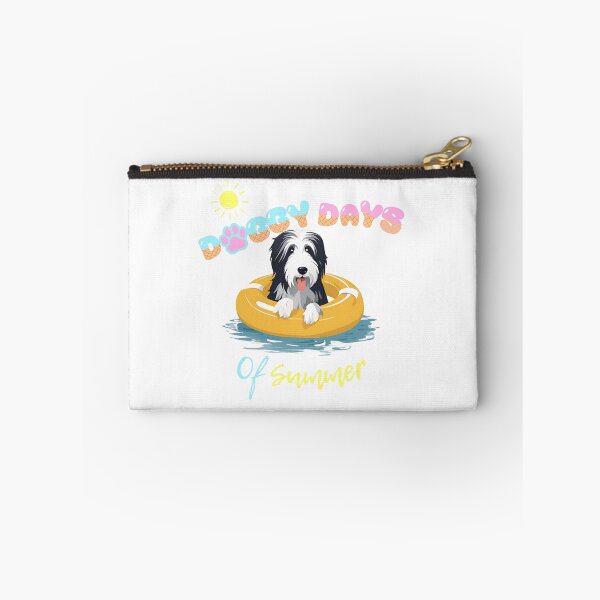 Item preview, Doggy Days of summer aesthetic summer vacation bearded collie dog in a swimming ring  designed and sold by GoodyPaws.