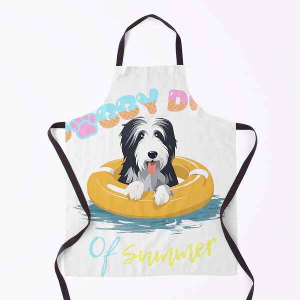 Item preview, Doggy Days of summer aesthetic summer vacation bearded collie dog in a swimming ring designed and sold by GoodyPaws.