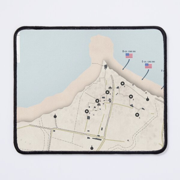 Item preview, Pointe du Hoc map - D-day landings in detail - Digital print - Operation Overlord designed and sold by Thomas Timmers.