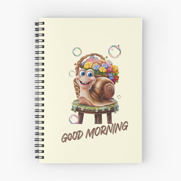 Item preview, Snail says, "Good Morning!" designed and sold by AldeaPod.