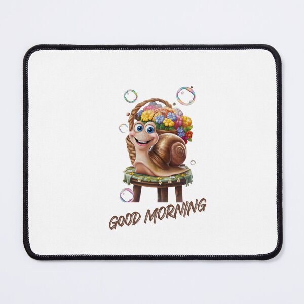 Item preview, Snail says, "Good Morning!" designed and sold by AldeaPod.
