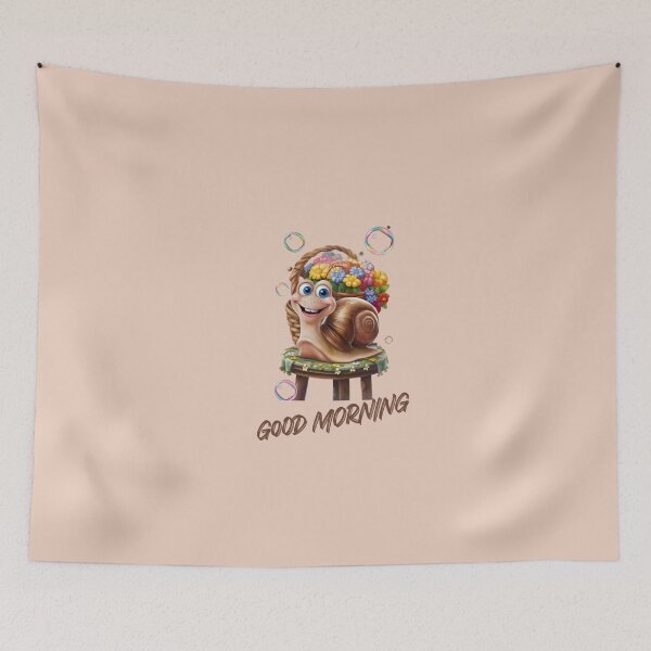 Item preview, Snail says, "Good Morning!" designed and sold by AldeaPod.