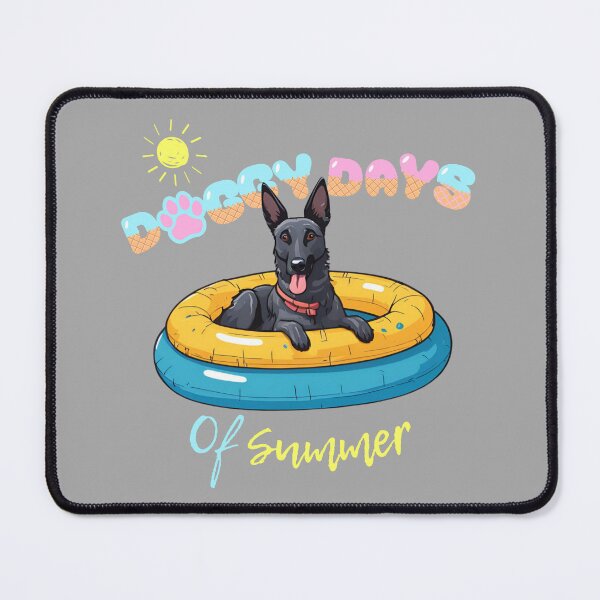Item preview, Doggy Days of summer aesthetic summer vacation dutch shepherd dog in a swimming ring designed and sold by GoodyPaws.