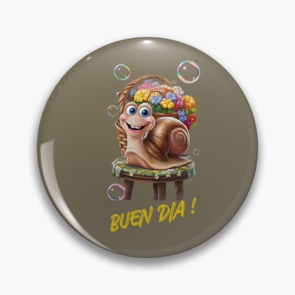 Item preview, Snail says, "Buen Dia!" designed and sold by AldeaPod.