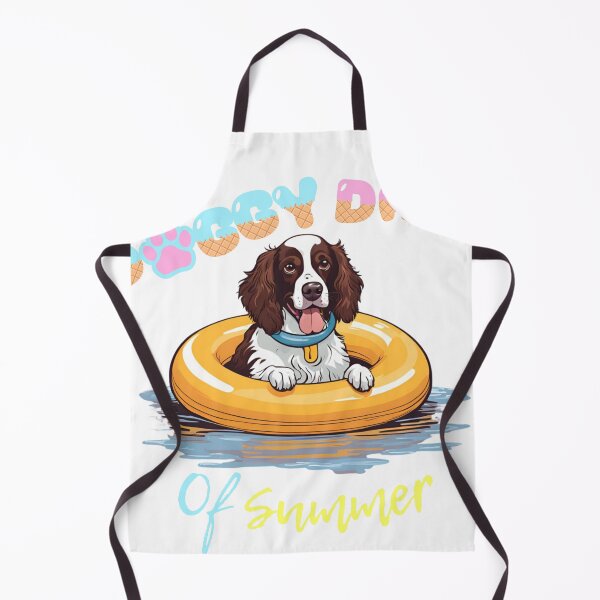 Item preview, Doggy Days of summer aesthetic summer vacation springer spaniel dog in a swimming ring designed and sold by GoodyPaws.