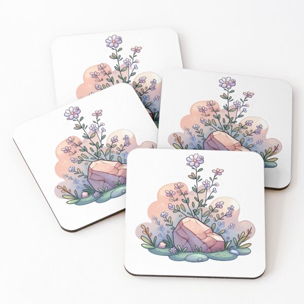 Item preview, Flowers Pastel Growing from Stone designed and sold by Nanthanon.