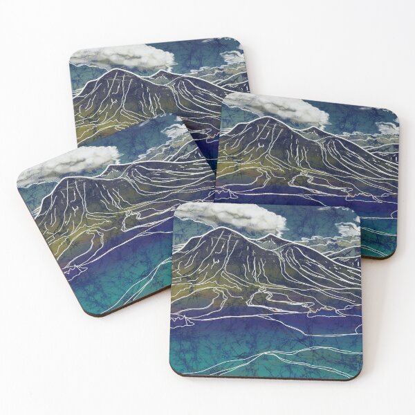 Item preview, Batik Iceland Landscape Painting designed and sold by AuroraXGreen.