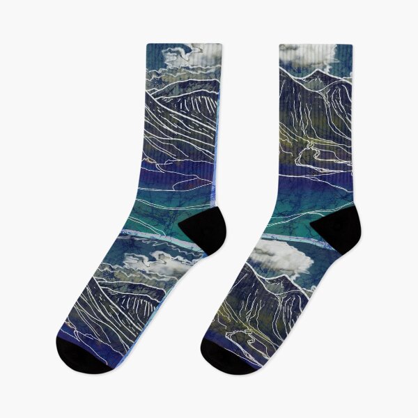 Item preview, Batik Iceland Landscape Painting designed and sold by AuroraXGreen.