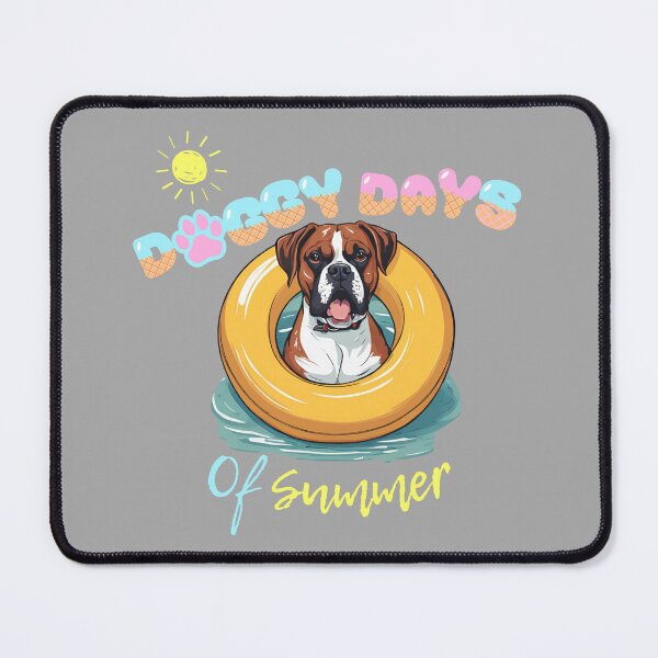 Item preview, Doggy Days of summer aesthetic summer vacation boxer dog in a swimming ring designed and sold by GoodyPaws.