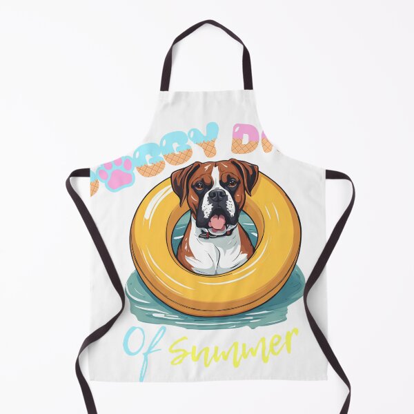 Item preview, Doggy Days of summer aesthetic summer vacation boxer dog in a swimming ring designed and sold by GoodyPaws.