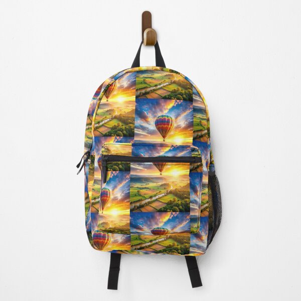 Item preview, Vibrant Hot Air Balloon Over Sunrise Landscape designed and sold by Itsheartshop.