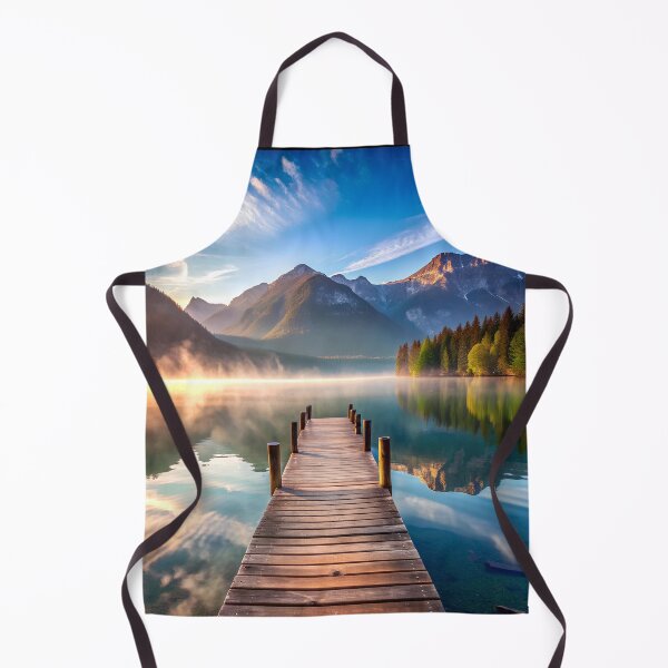 Item preview, Rustic Wooden Pier with Mountain Lake View designed and sold by Itsheartshop.