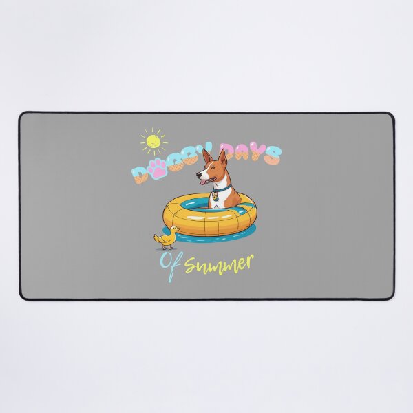 Item preview,  Doggy Days of summer aesthetic summer vacation basenji dog in a swimming ring  designed and sold by GoodyPaws.