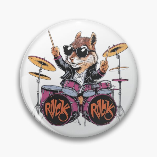 Item preview, Squirrel playing drums designed and sold by MyNiceDesigns.