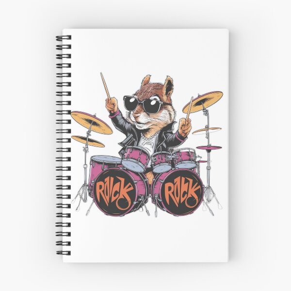 Item preview, Squirrel playing drums designed and sold by MyNiceDesigns.