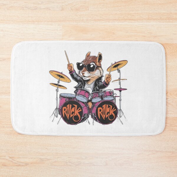 Item preview, Squirrel playing drums designed and sold by MyNiceDesigns.