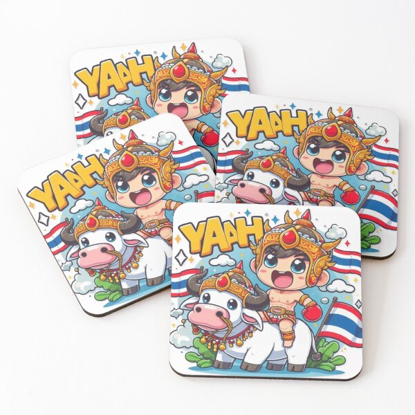 Item preview, Thai boxer riding a white buffalo designed and sold by kankan22.