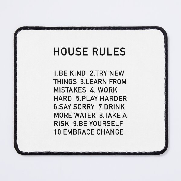 Item preview, House Rules designed and sold by corbrand.