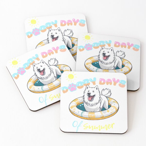 Item preview, Doggy Days of summer aesthetic summer vacation samoyed dog in a swimming ring  designed and sold by GoodyPaws.