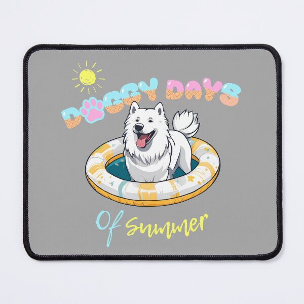 Item preview, Doggy Days of summer aesthetic summer vacation samoyed dog in a swimming ring  designed and sold by GoodyPaws.