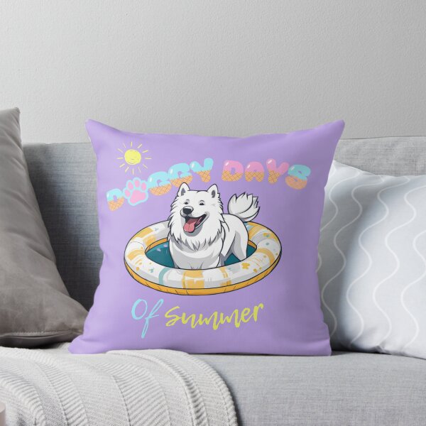 Item preview, Doggy Days of summer aesthetic summer vacation samoyed dog in a swimming ring  designed and sold by GoodyPaws.