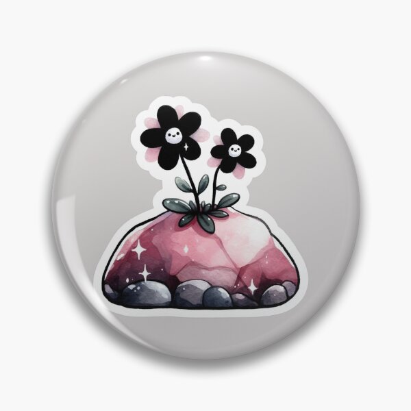 Artikelvorschau, Schwarze Blume wächst aus rosa Felsen entworfen und verkauft von Nanthanon.