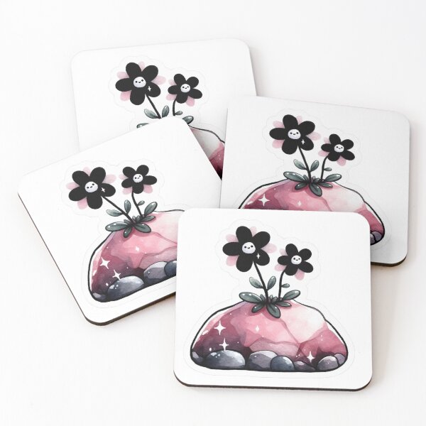 Item preview, Black Flower Growing from Pink Rock designed and sold by Nanthanon.