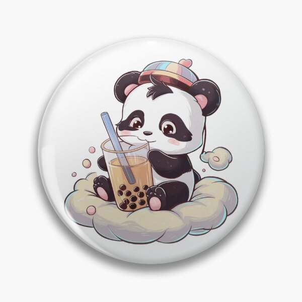 Item preview, Funny panda with bubble tea designed and sold by MyNiceDesigns.