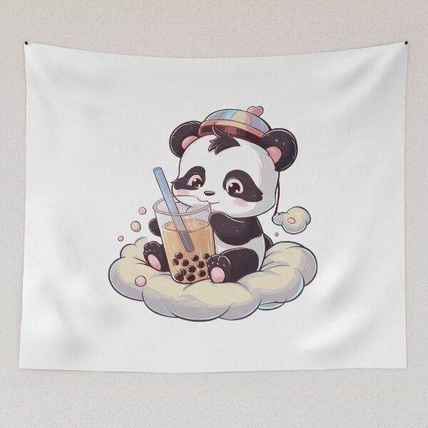 Item preview, Funny panda with bubble tea designed and sold by MyNiceDesigns.