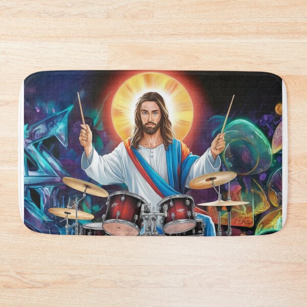 Item preview,  JESUS DRUMMER" : JESUS PLAYING DRUMS  designed and sold by Obinne.