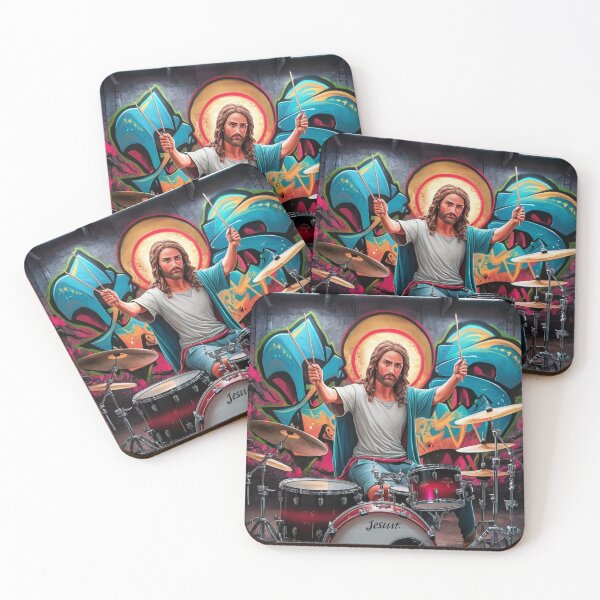 Item preview,  JESUS DRUMMER" : JESUS PLAYING DRUMS  designed and sold by Obinne.