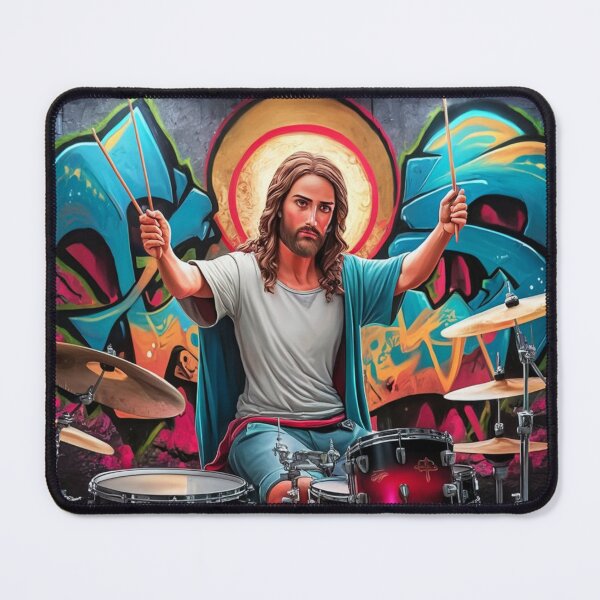 Item preview, JESUS DRUMMER" : JESUS PLAYING DRUMS designed and sold by Obinne.