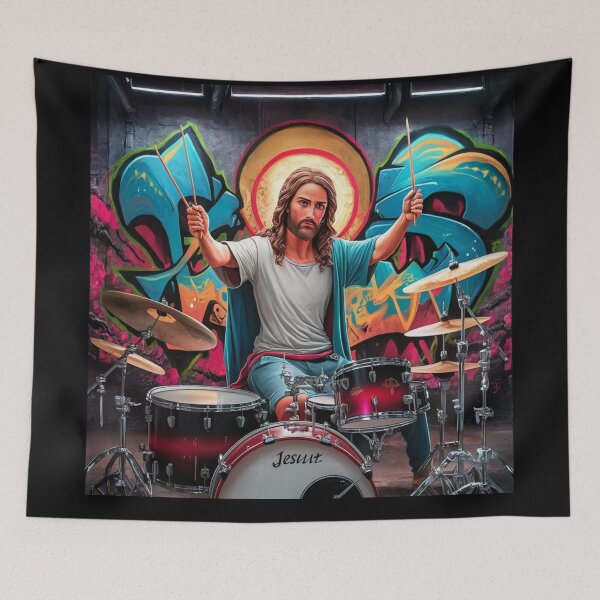 Item preview,  JESUS DRUMMER" : JESUS PLAYING DRUMS  designed and sold by Obinne.