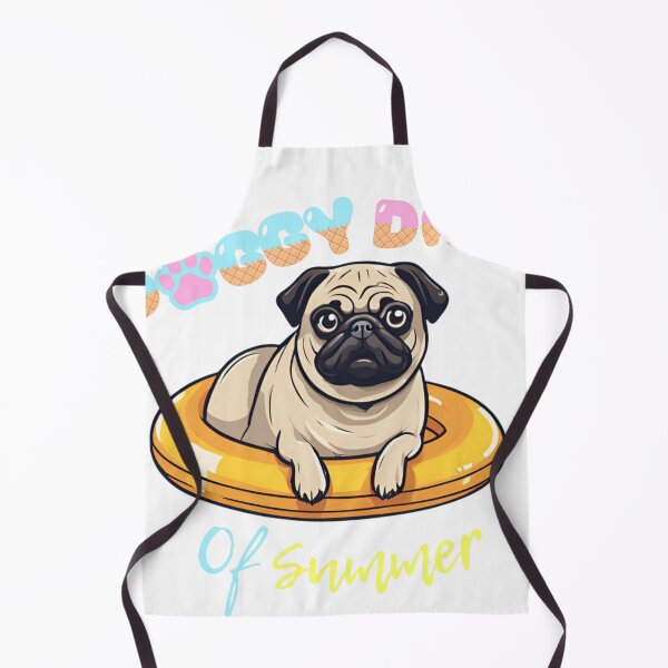 Item preview, Doggy Days of summer aesthetic summer vacation pug dog in a swimming ring  designed and sold by GoodyPaws.