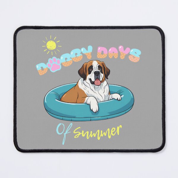 Item preview, Doggy Days of summer aesthetic summer vacation saint bernard dog in a swimming ring  designed and sold by GoodyPaws.