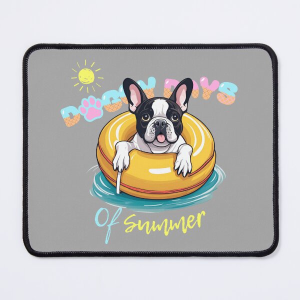 Item preview, Doggy Days of summer aesthetic summer vacation boston terrier dog in a swimming ring  designed and sold by GoodyPaws.