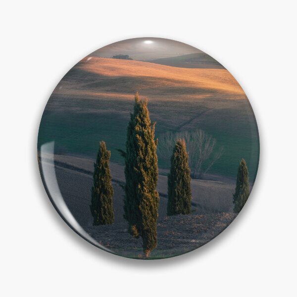 Item preview, Cypresses of Val d'Orcia and the last lights of the sunset. Tuscany designed and sold by Stefano Orazzini.
