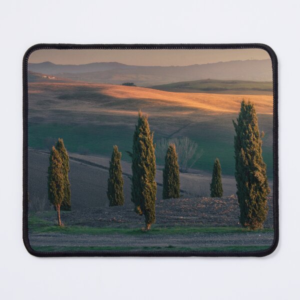 Item preview, Cypresses of Val d'Orcia and the last lights of the sunset. Tuscany designed and sold by Stefano Orazzini.