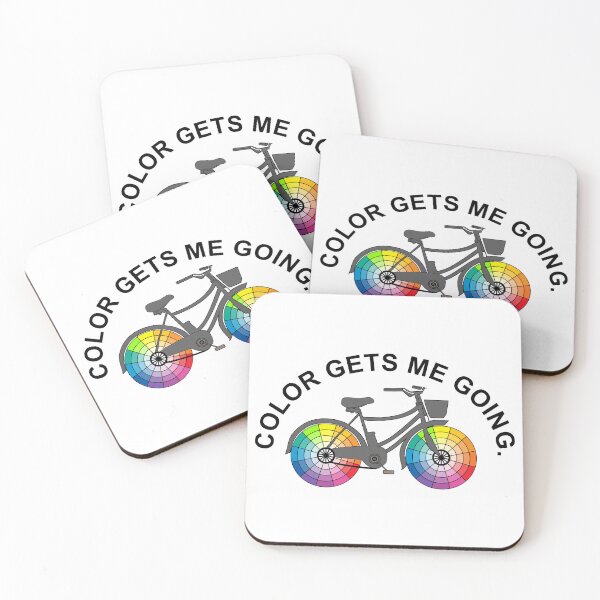 Item preview, Inscription: Color gets me going- bicycle and color wheels/1 designed and sold by My-fake-places.