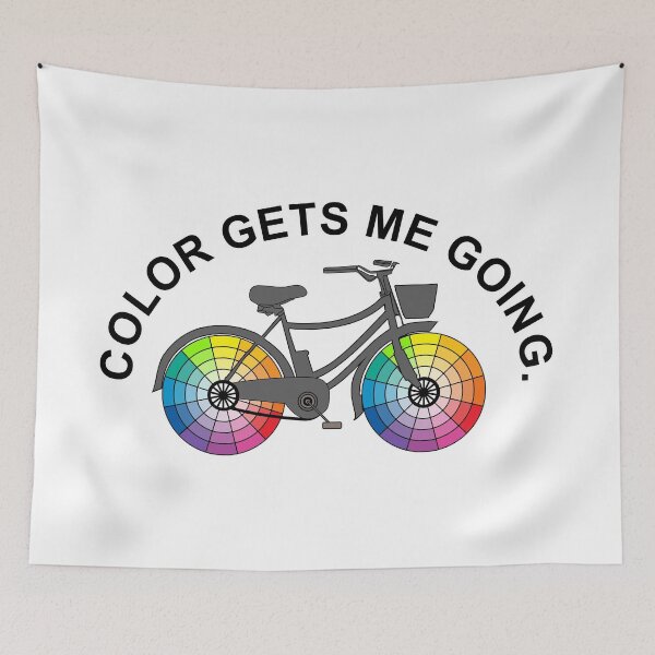 Item preview, Inscription: Color gets me going- bicycle and color wheels/1 designed and sold by My-fake-places.