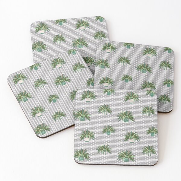 Item preview, Green Ferns on gray wall designed and sold by cezidesign.